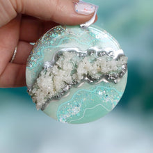Load image into Gallery viewer, Seafoam + Silver Ornament
