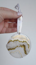 Load and play video in Gallery viewer, White + Gold Ornament
