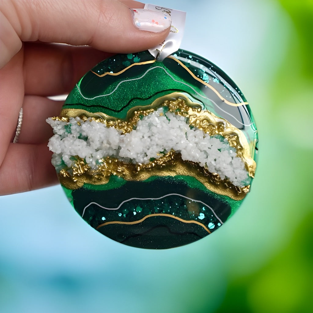 Emerald + Gold Ornament
