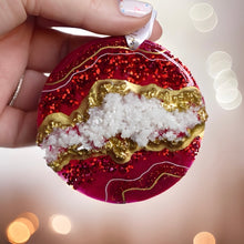 Load image into Gallery viewer, Red + Gold Ornament
