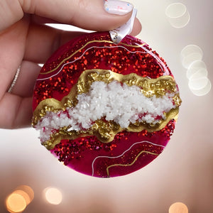Red + Gold Ornament