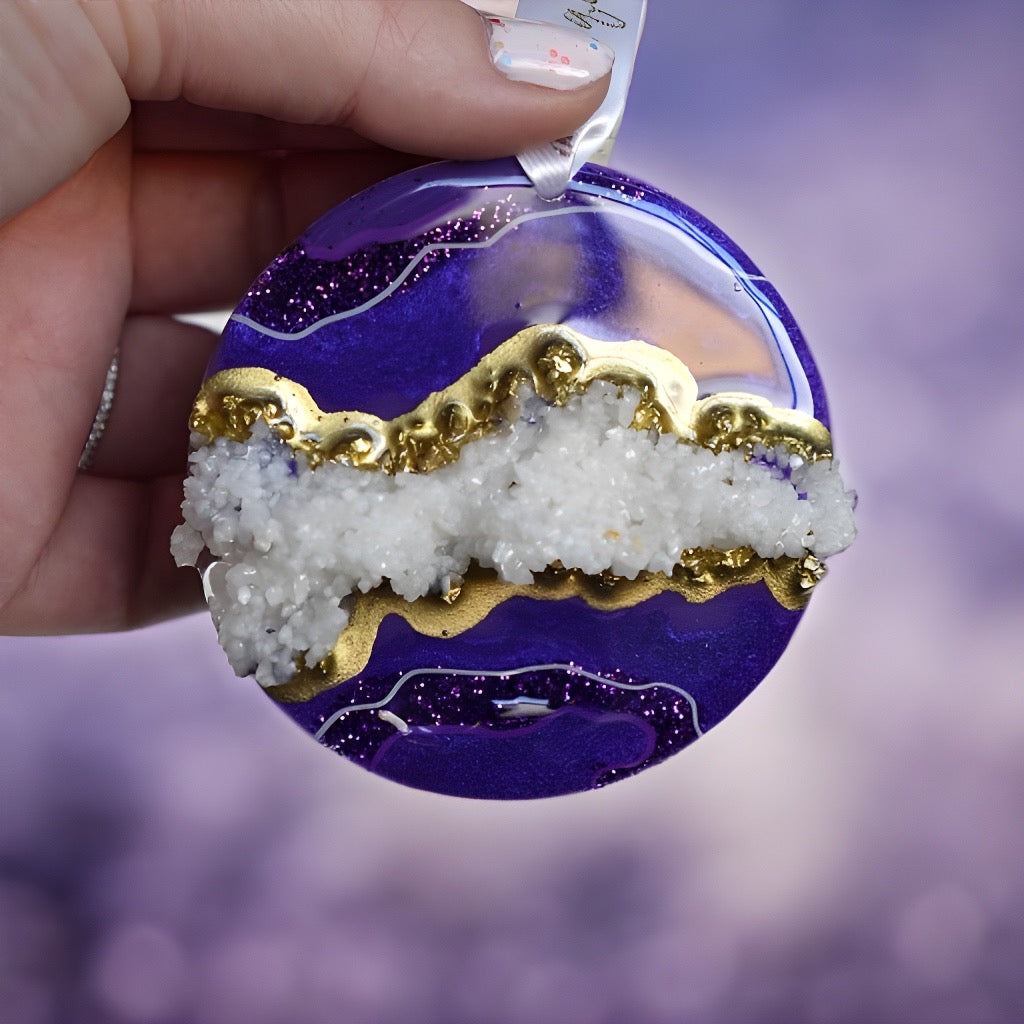 Purple + Gold Ornament
