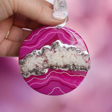 Load image into Gallery viewer, Magenta + Silver Ornament
