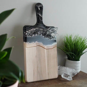 Crystal Inspired Charcuterie Board - Black & Platinum