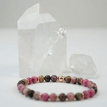 Load image into Gallery viewer, Gemstone Bracelet - Rhodonite &amp; Hematite
